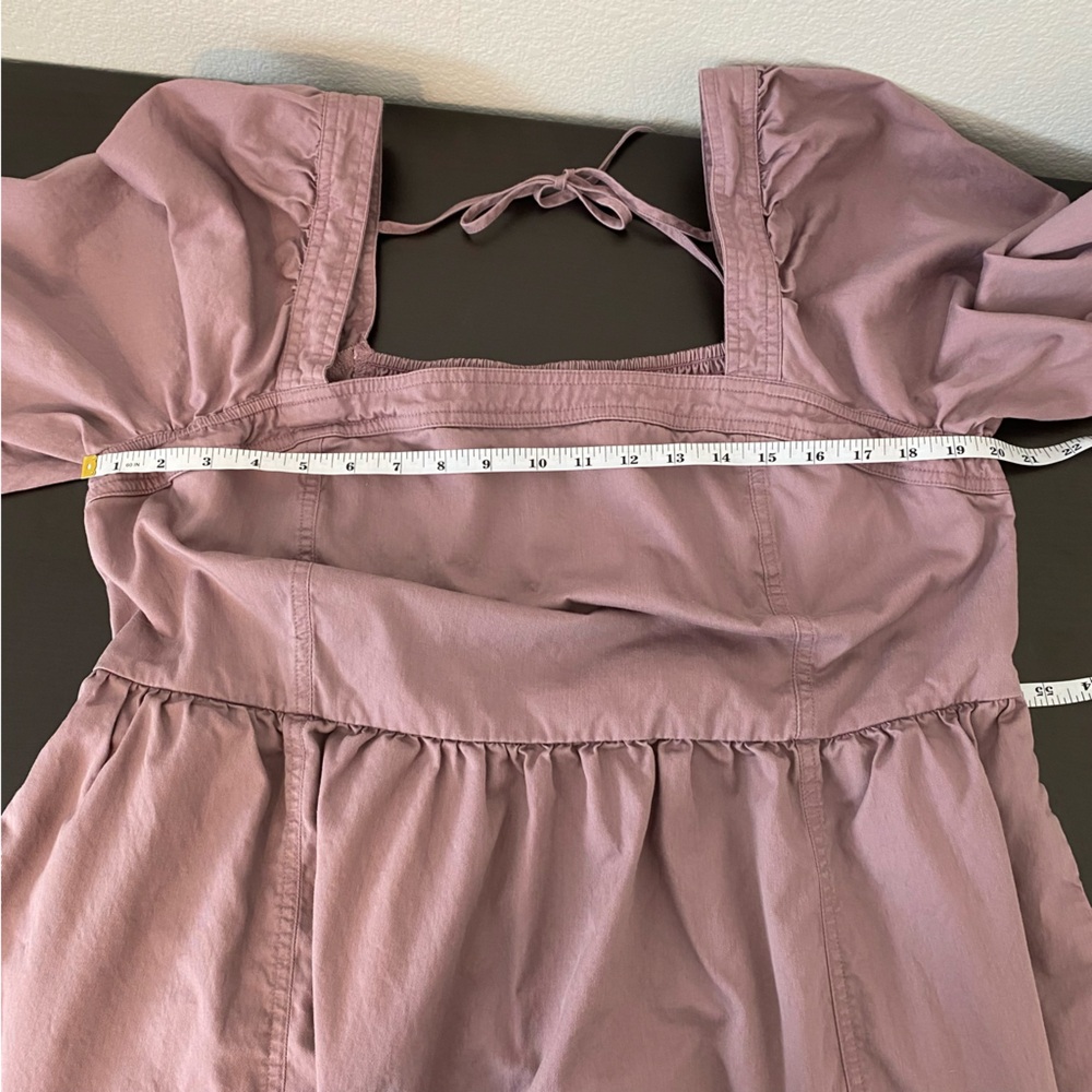 Ava & Viv Mauve Smocked Midi Dress Size 1X Excellent Used Condition - Picture 6 of 7